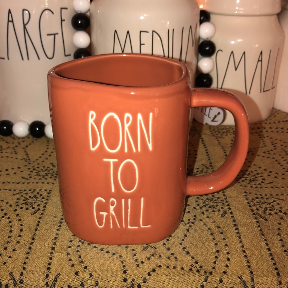 Rae Dunn BORN TO GRILL Mug- Brownish Color